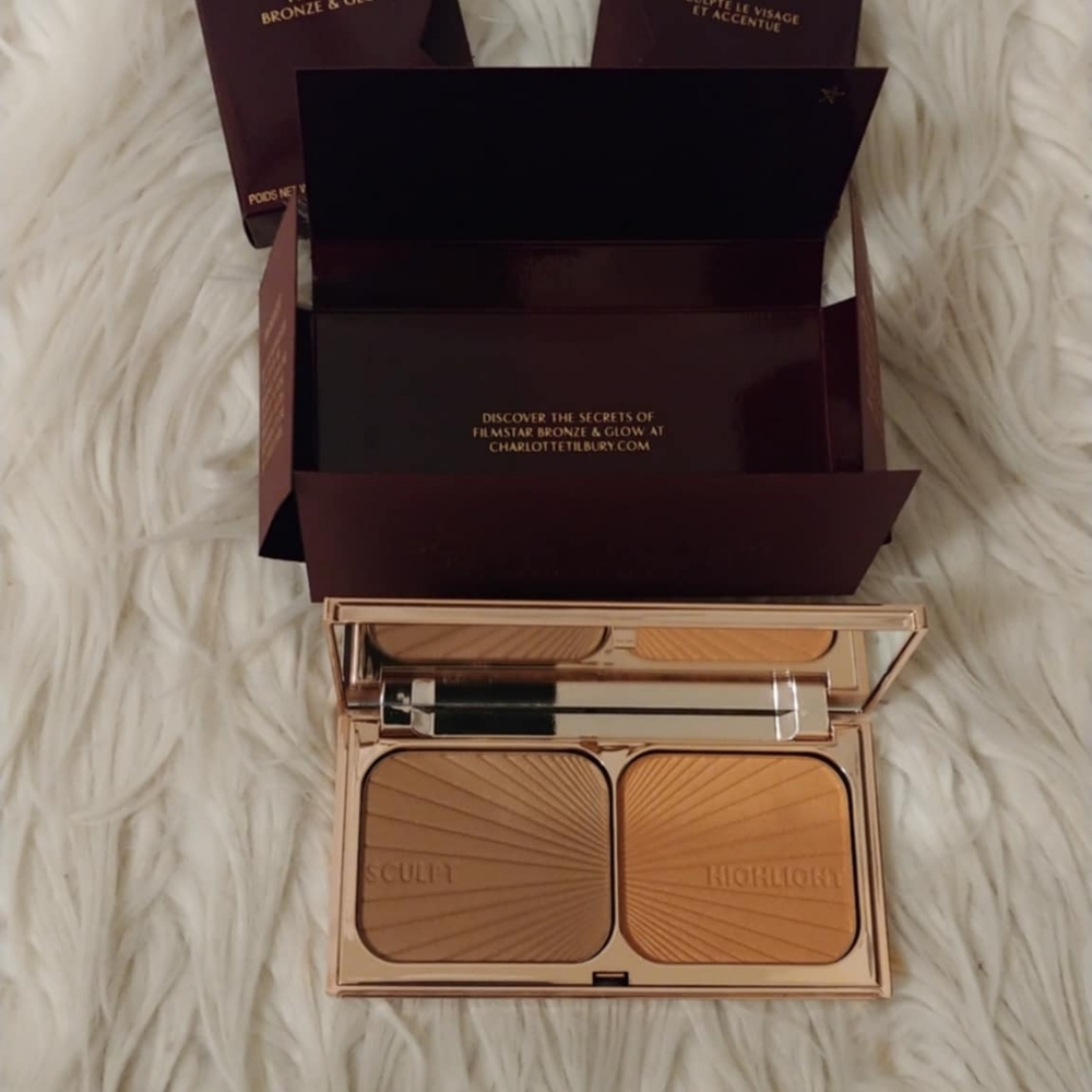 💖FIRM! NWT CHARLOTTE TILBURY FILMSTAR BRONZE & GLOW FACE SCULPT AND HIGHLIGHTER - Picture 7 of 14